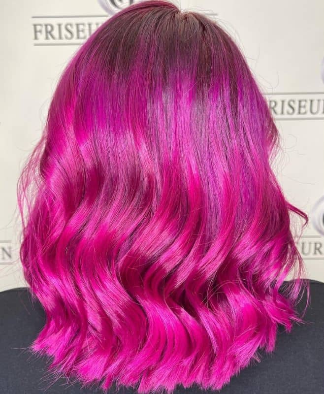 bunte Haare in Pink